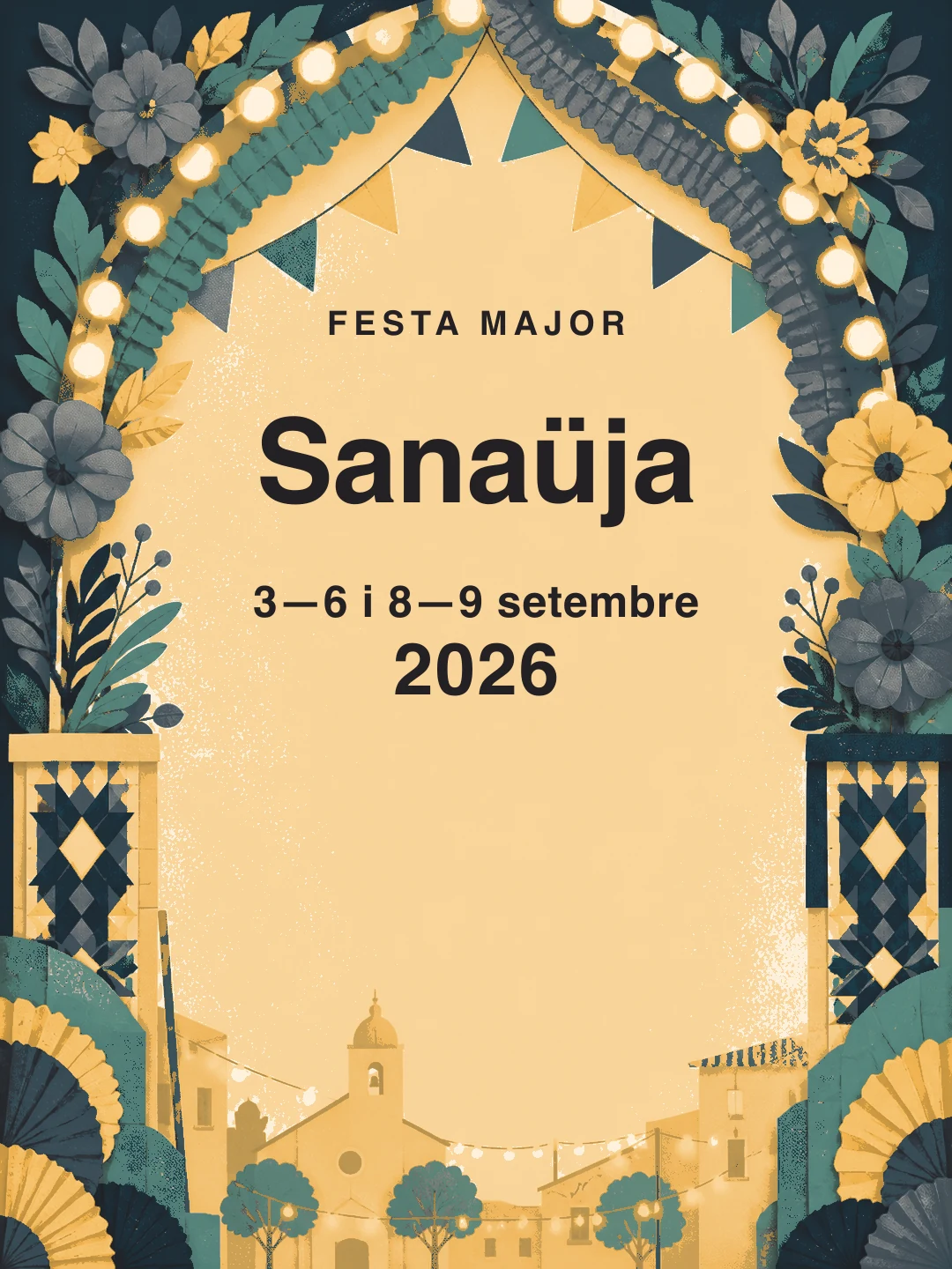 Portada editorial de la Festa Major de Sanaüja 2026