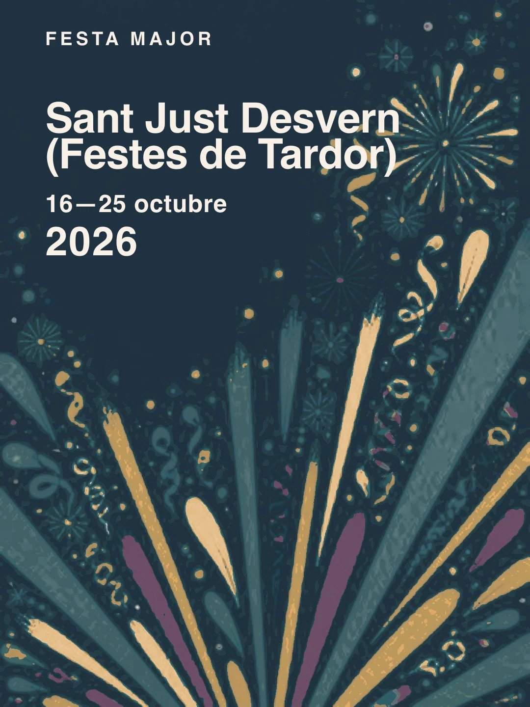 Portada editorial de la Festes de Tardor · Sant Just Desvern · 2026