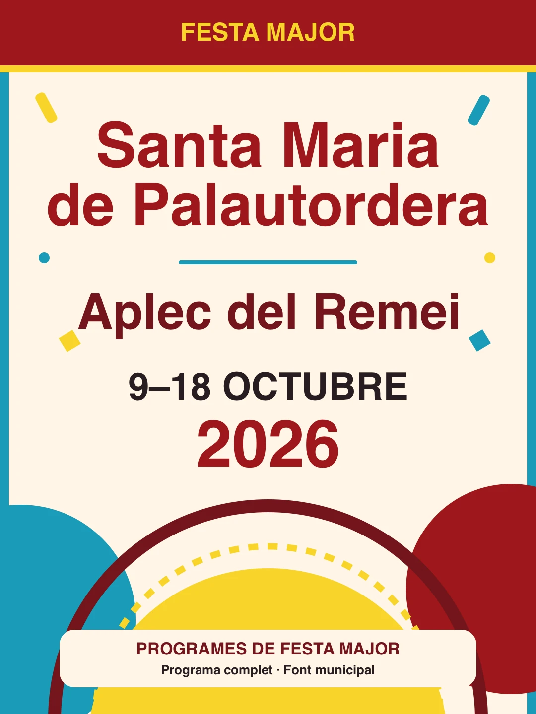 Programa de Santa Maria de Palautordera (Aplec del Remei) 2026