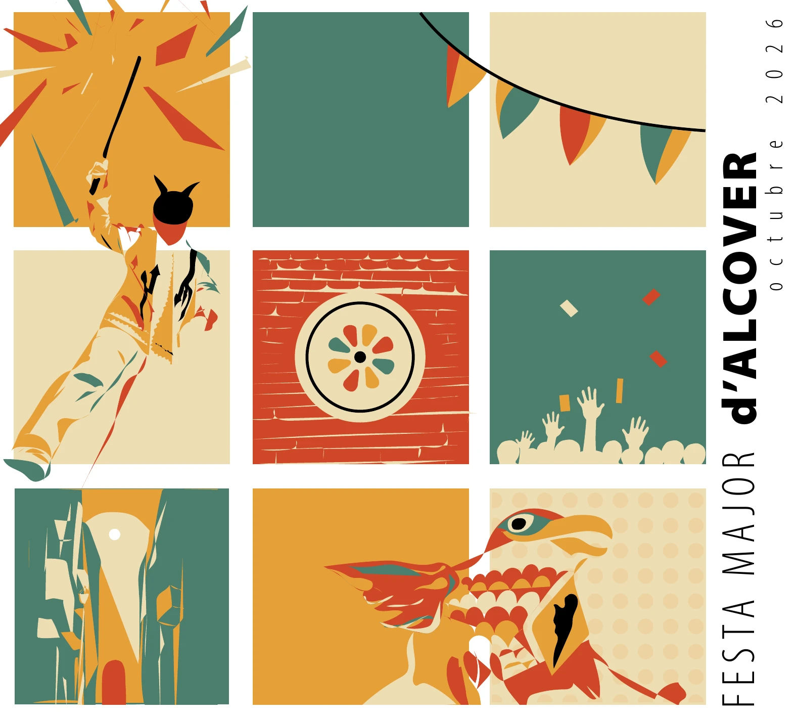 Cartell de la Festa Major de Alcover 2026