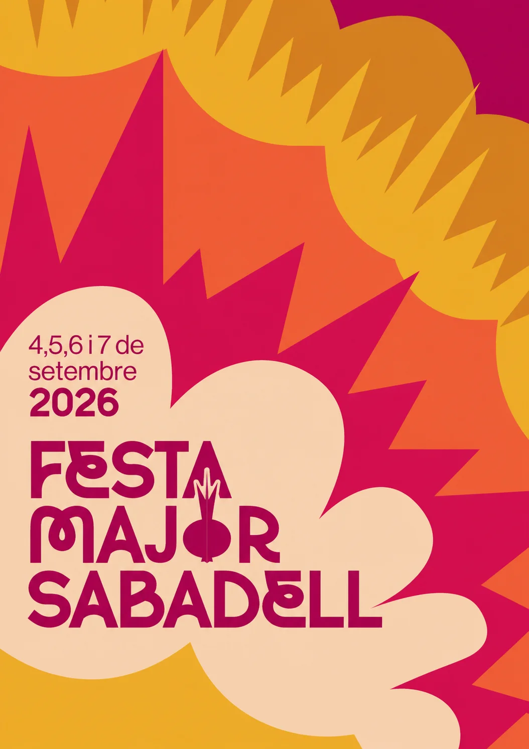 Cartell de la Festa Major de Sabadell 2026, sense logotips institucionals