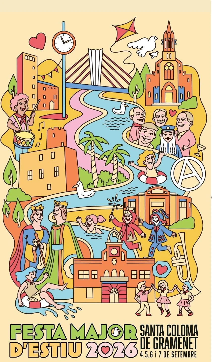 Cartell de la Festa Major de Santa Coloma de Gramenet 2026, sense logotips institucionals