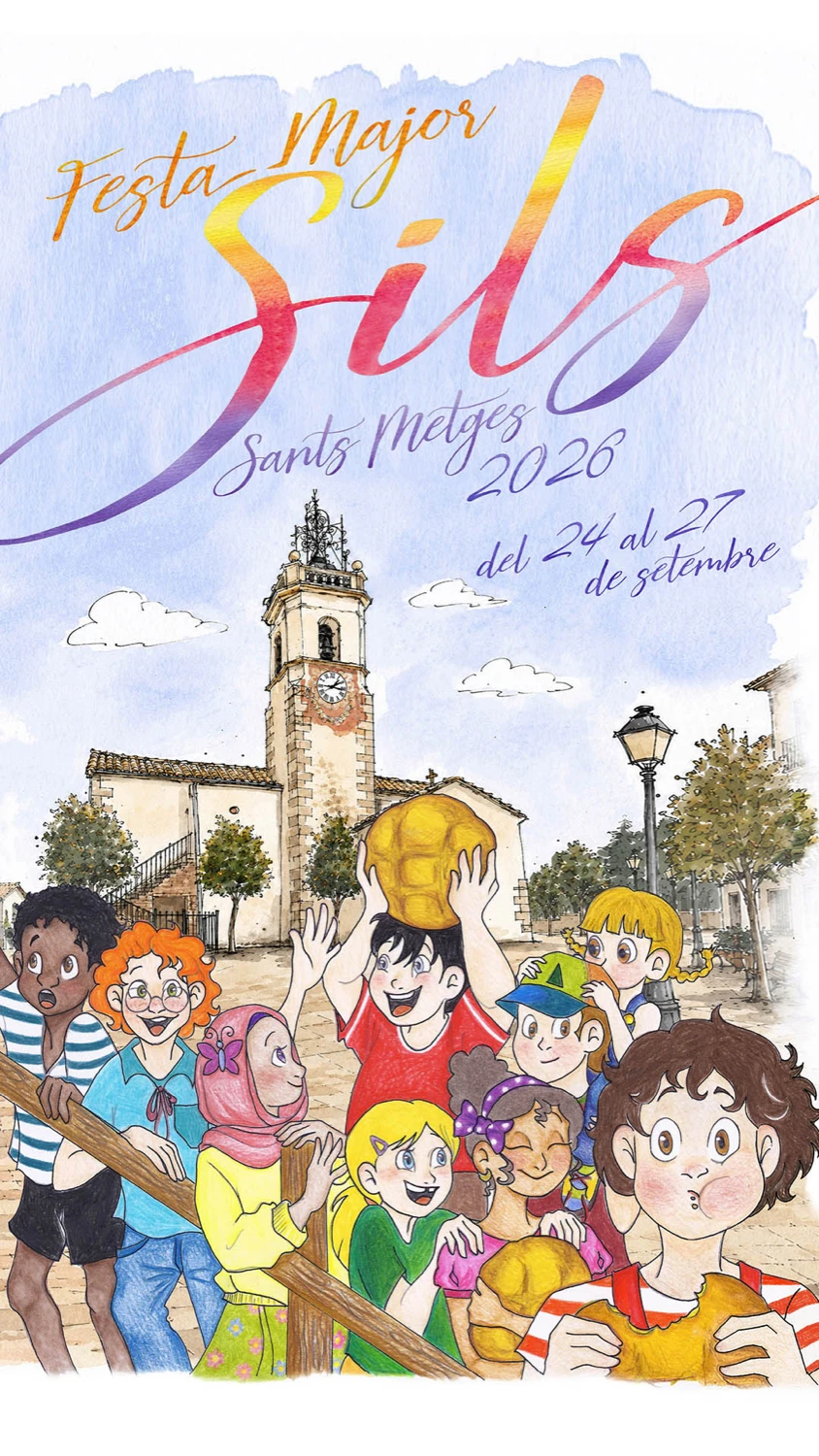 Cartell de Festa Major dels Sants Metges · Sils · 2026
