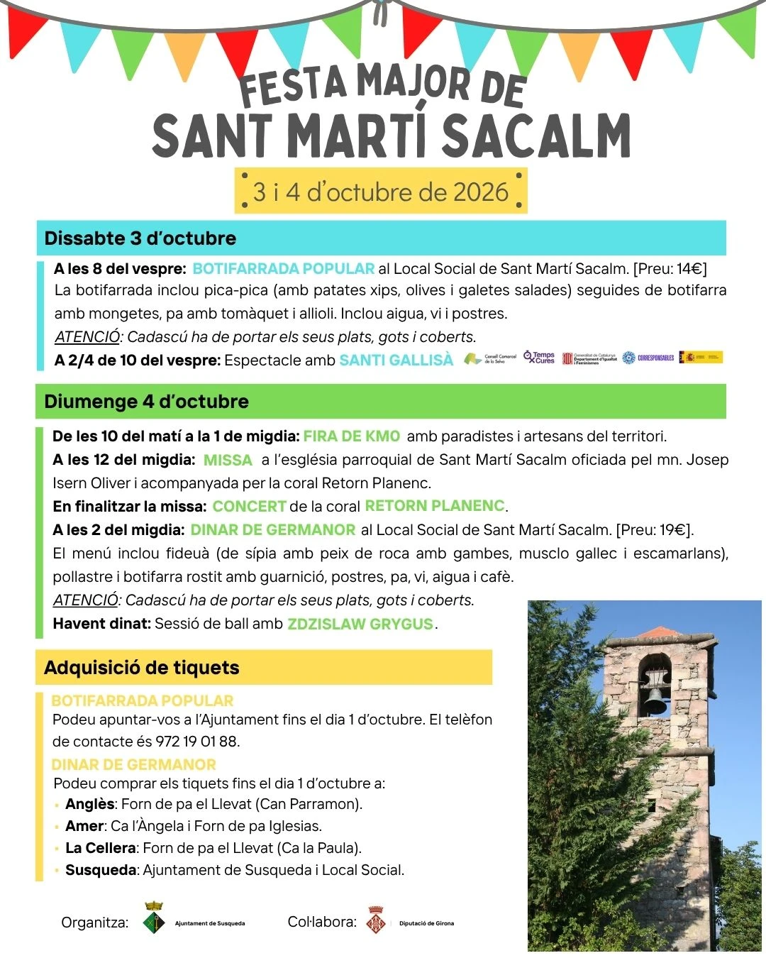 Cartell de la Festa Major de Susqueda 2026